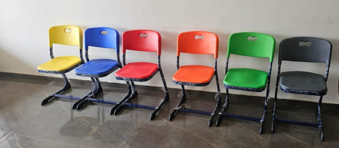 school or stadium chair iron with plastic - Image 2