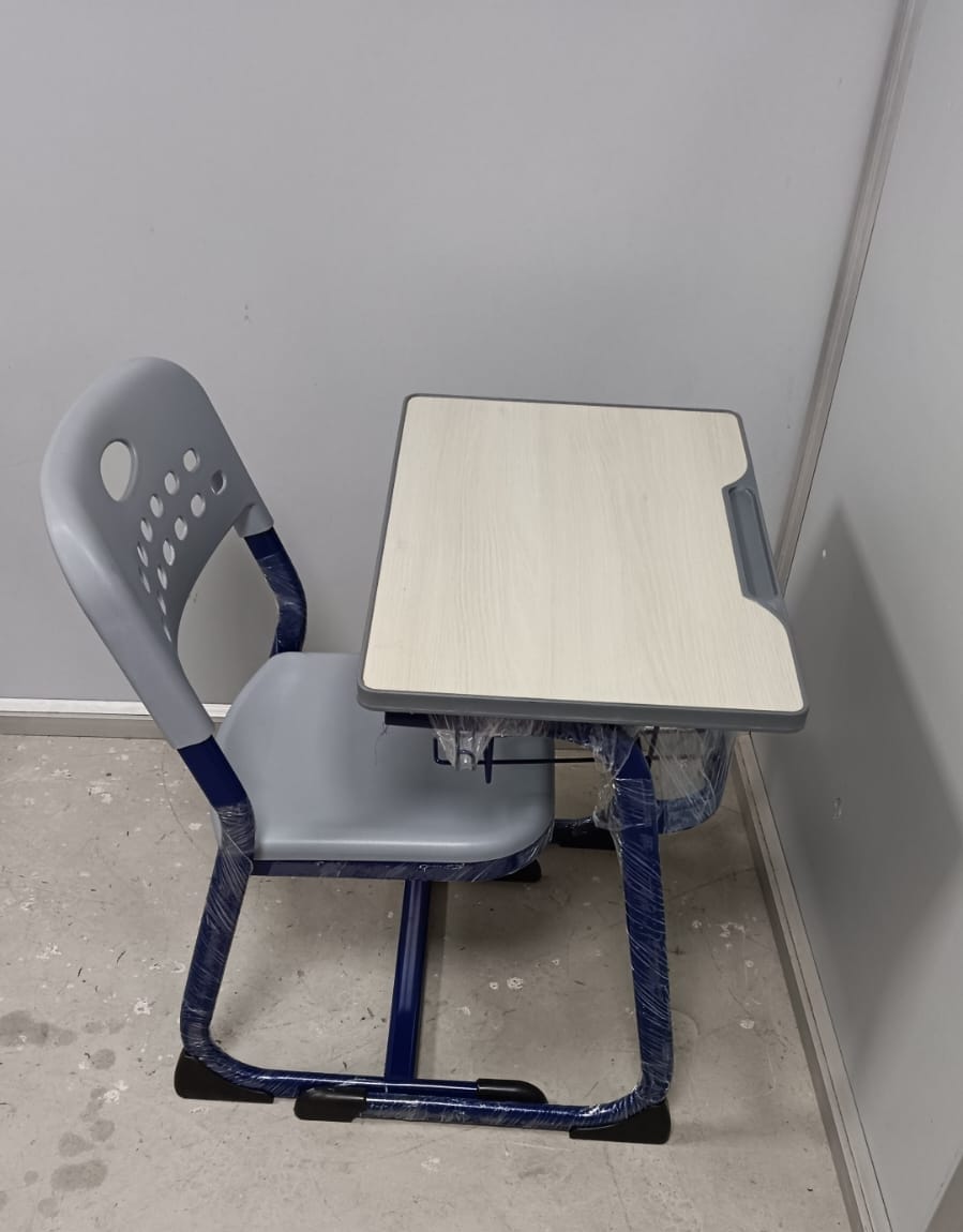 Single Seater School Chair with Table , Ply. Iron and Plastic - Image 2