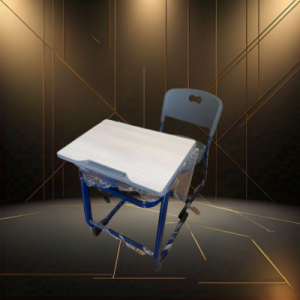Single Seater School Chair with Table , Ply. Iron and Plastic