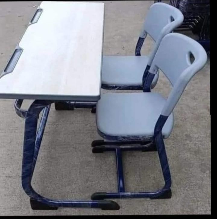 2 Seater School Chair with Table - Image 2