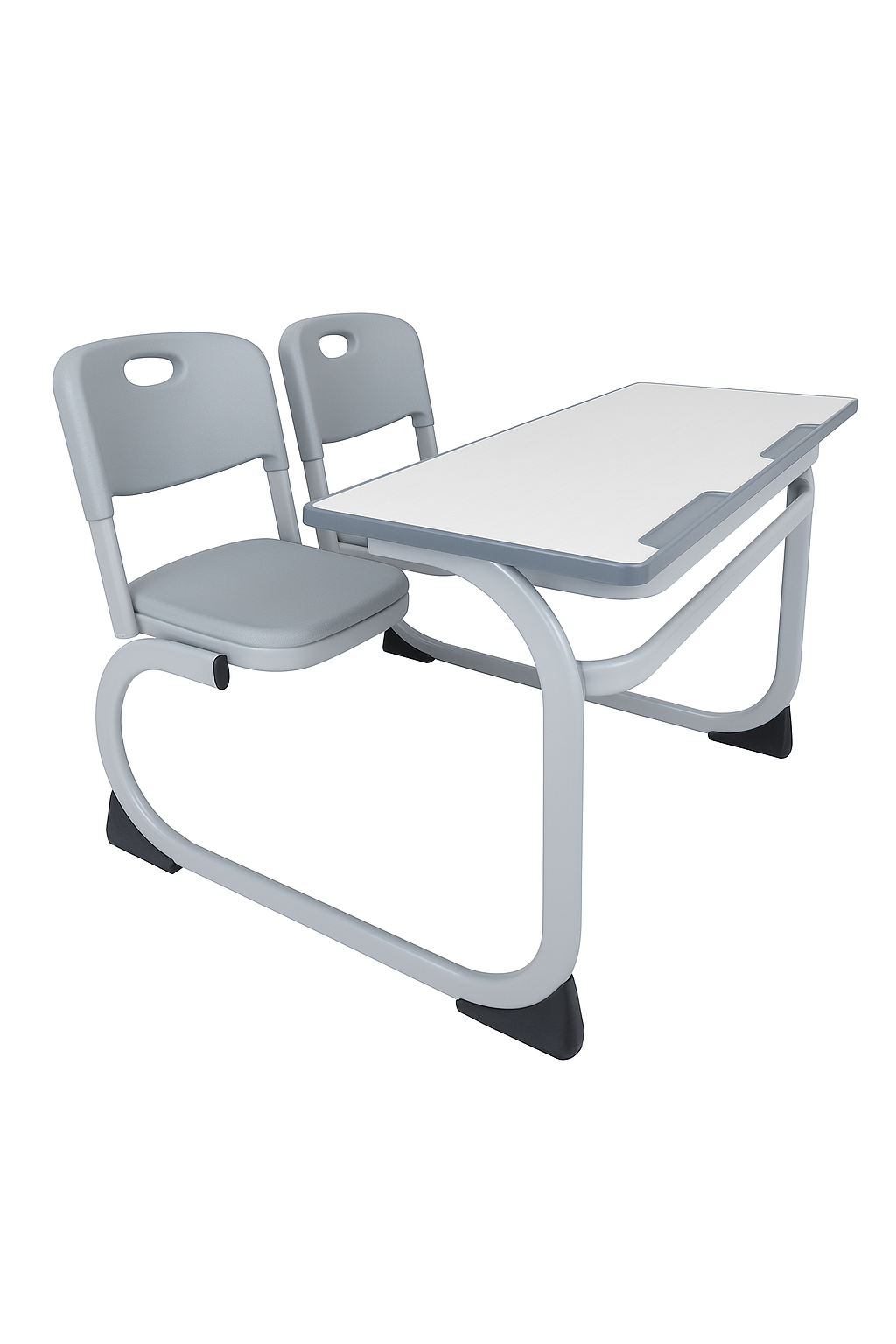 2 Seater School Chair with Table, Ply Iron and Plastic - Image 4